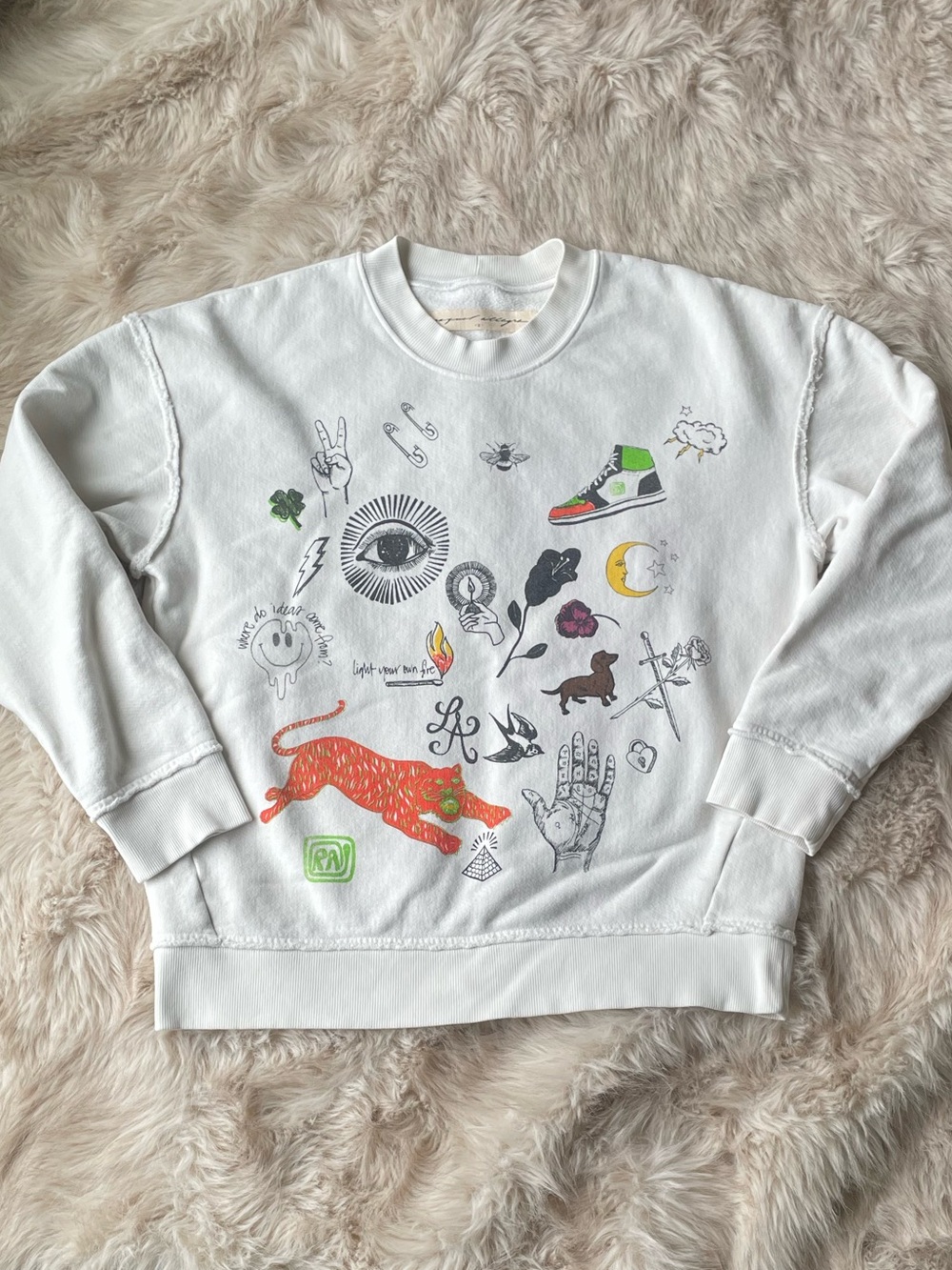 Raquel Allegra Graphic Dirty White Hesperia Sweatshirt - Picture 6 of 9